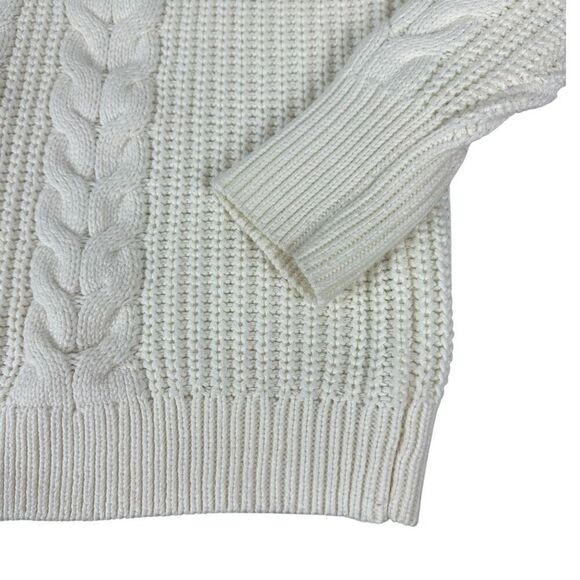 Haven Well Within Cowl Neck, Cable Knit sweater size Medium Cream - Picture 5 of 8